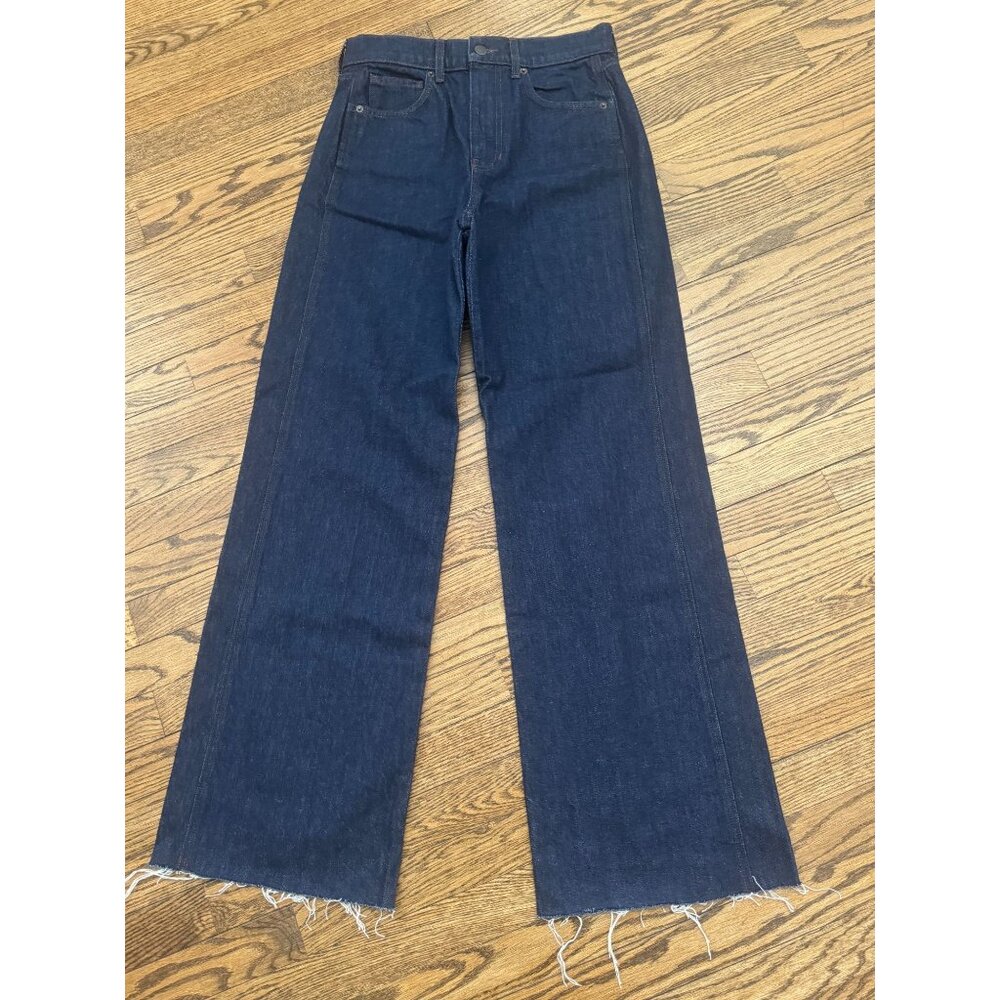 Veronica Beard Taylor Women's Dark Blue Wide-Leg Jeans - 28x31